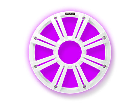 KICKER MARINE 10 inch GRILL WITH LEDs (WHITE)