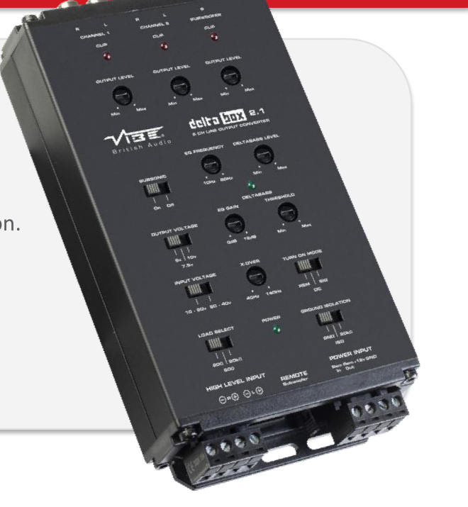 VIBE OPTISOUND DELTABOX 6.2 ADVANCED OEM INTEGRATION