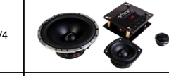 CVEN 6.5IN SQ 3-WAY COMPONENT SPEAKER KIT