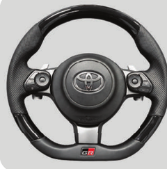 TT AUDIO GR86 STEERING WHEEL - PIANO BLACK/BLACK LEATHER
