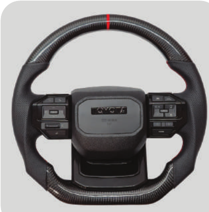 TT AUDIO PRADO 250 STEERING WHEEL - CARBON & RED STITCHING