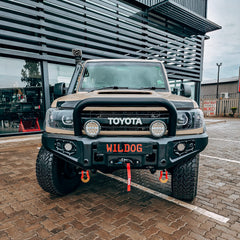 Wildog Alpha Front Bumper with Welded-on LC Nudge – Toyota Land Cruiser 76/79